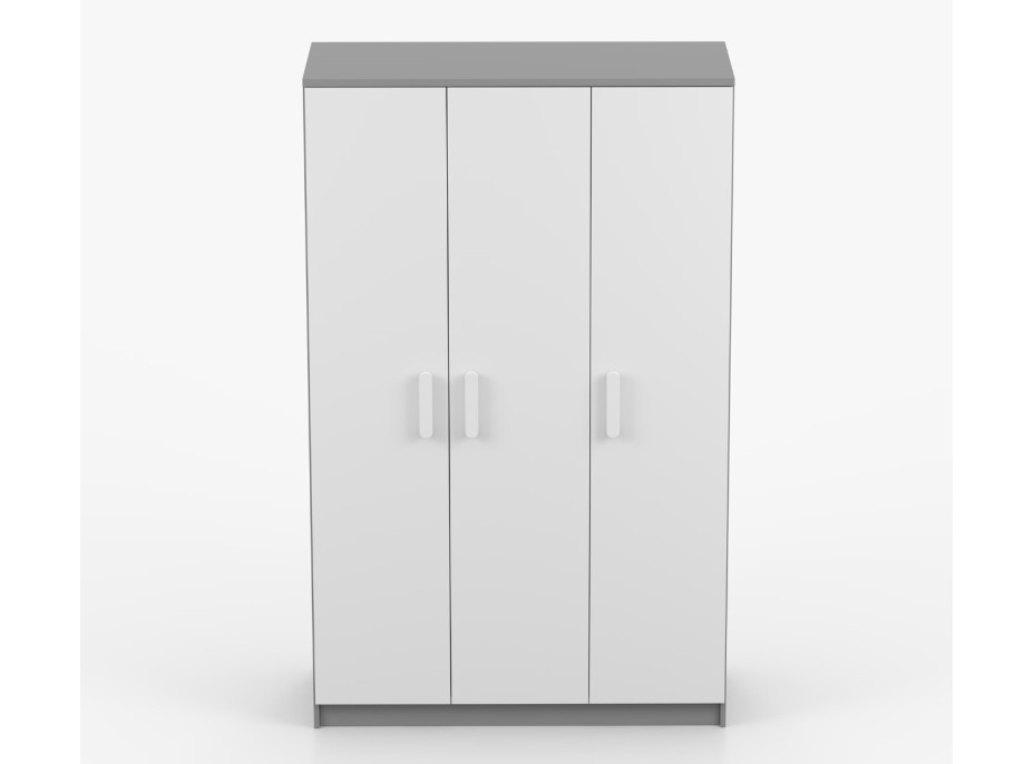 Šatní skříň SCOUT 2 - šedá/bílá (8 variant)