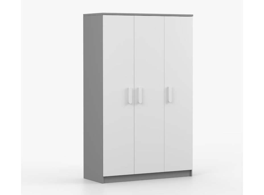 Šatní skříň SCOUT 2 - šedá/bílá (8 variant)