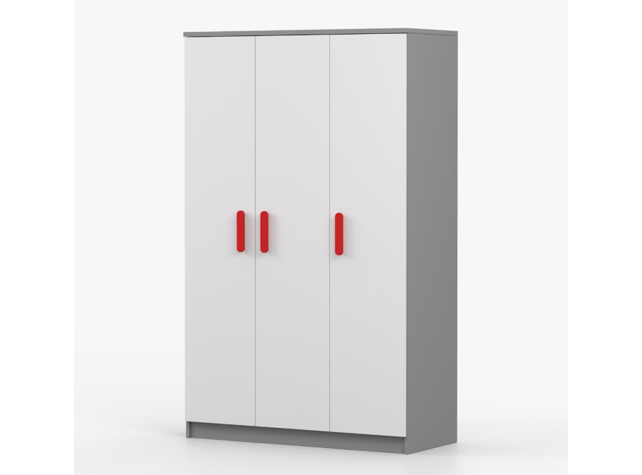 Šatní skříň SCOUT 2 - šedá/bílá (8 variant)