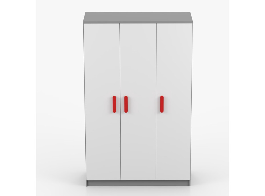 Šatní skříň SCOUT 2 - šedá/bílá (8 variant)