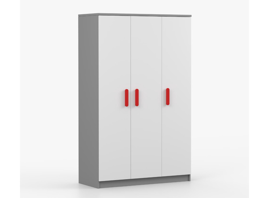 Šatní skříň SCOUT 2 - šedá/bílá (8 variant)