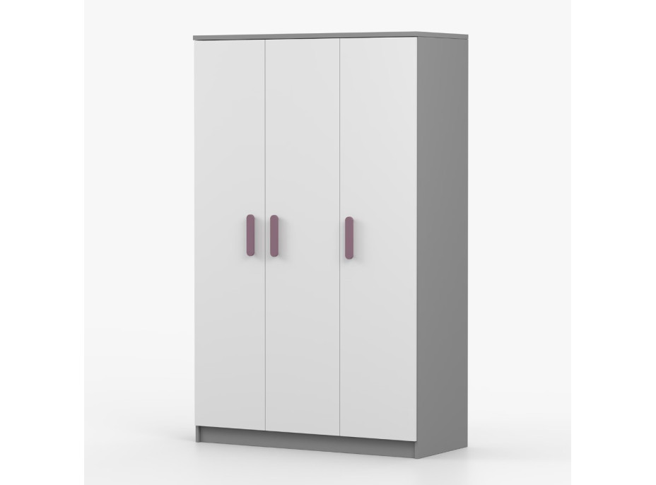 Šatní skříň SCOUT 2 - šedá/bílá (8 variant)