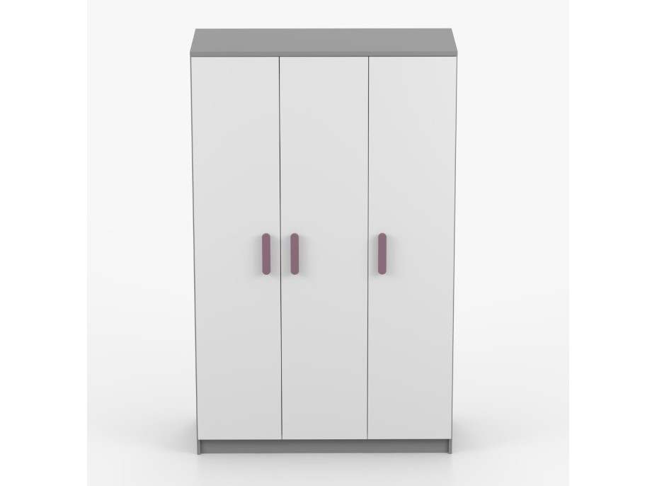 Šatní skříň SCOUT 2 - šedá/bílá (8 variant)