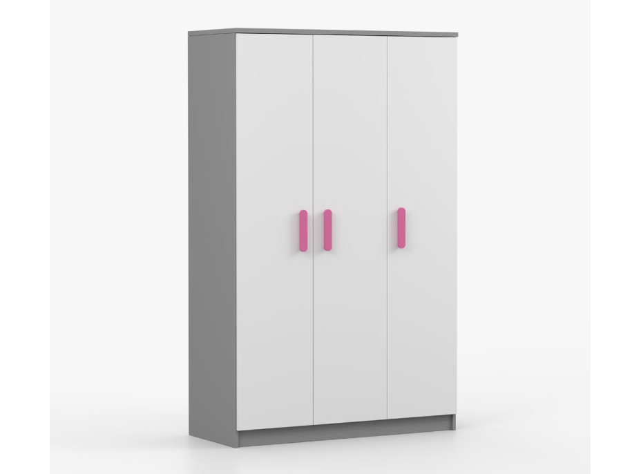 Šatníková skriňa SCOUT 2 - šedá/biela (viac variant)