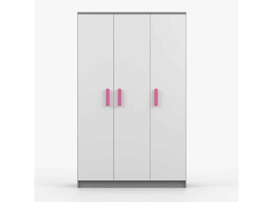 Šatníková skriňa SCOUT 2 - šedá/biela (viac variant)