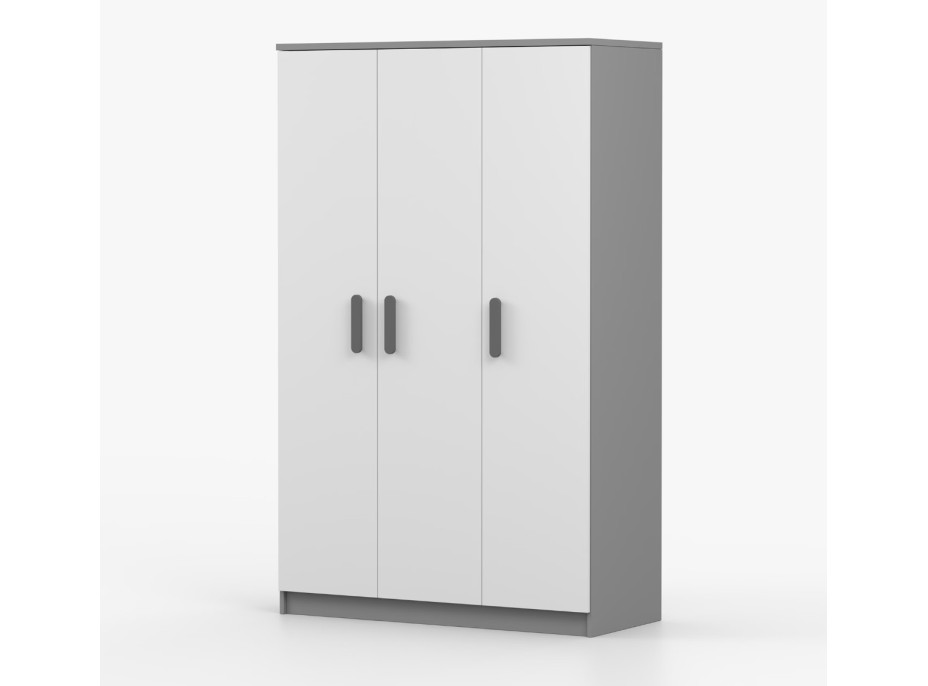 Šatní skříň SCOUT 2 - šedá/bílá (8 variant)