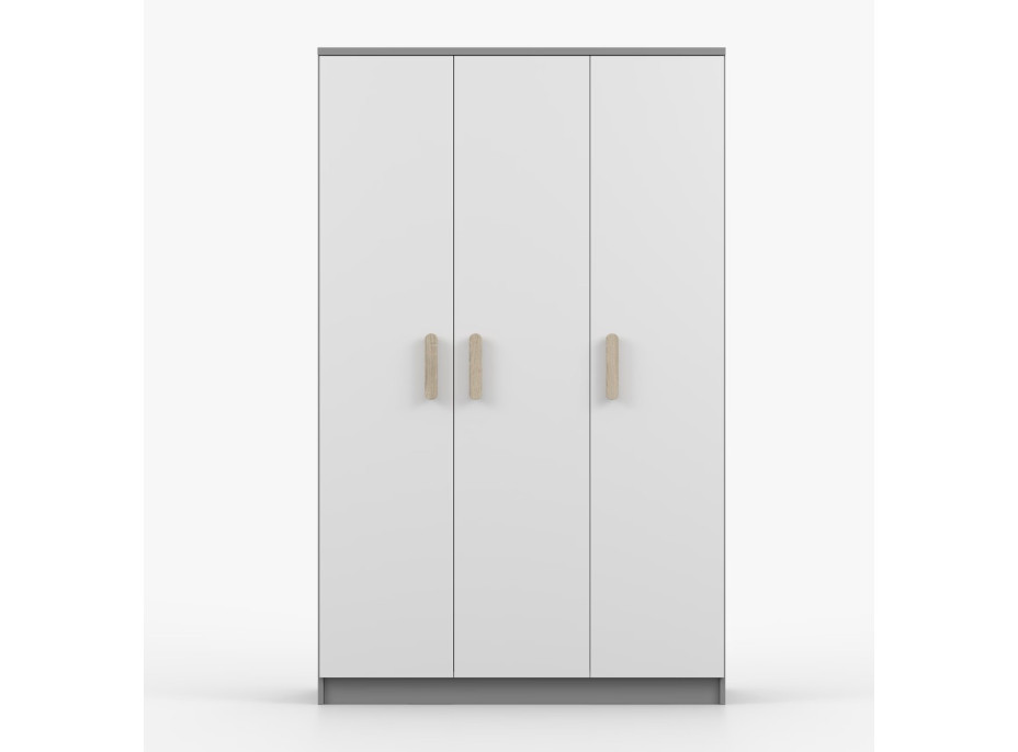 Šatní skříň SCOUT 2 - šedá/bílá (8 variant)