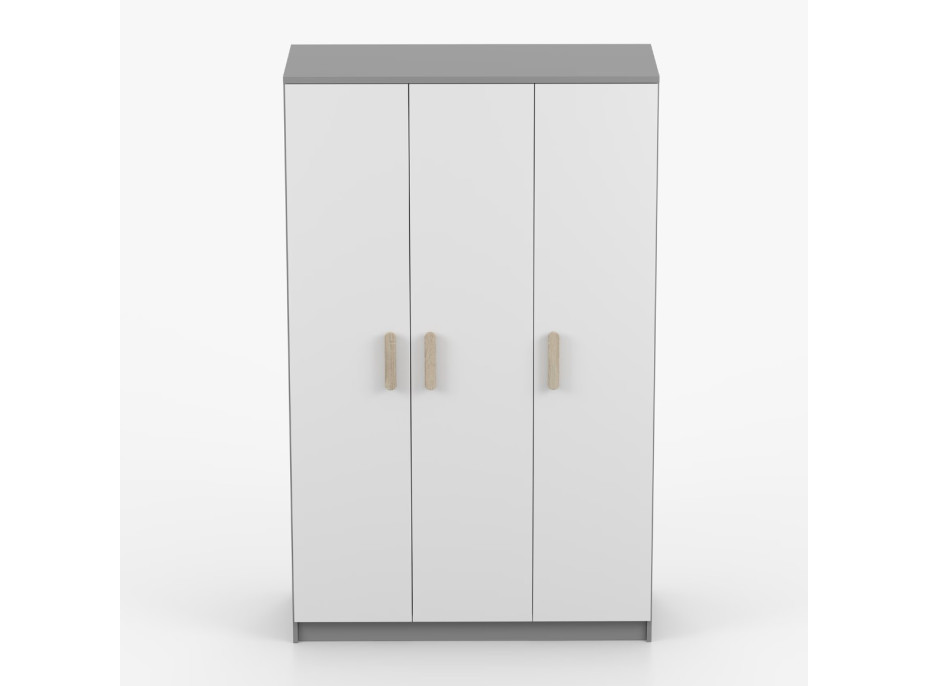 Šatní skříň SCOUT 2 - šedá/bílá (8 variant)
