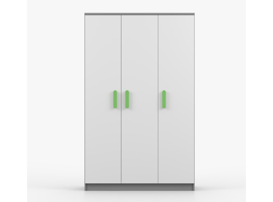 Šatní skříň SCOUT 2 - šedá/bílá (8 variant)