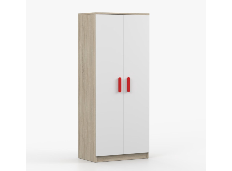 Šatníková skriňa SCOUT - dub sonoma/biela (8 variant)