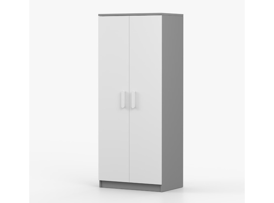 Šatníková skriňa SCOUT - šedá/biela (8 variant)