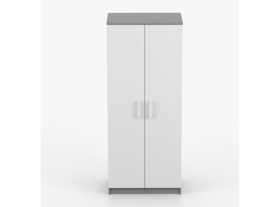 Šatníková skriňa SCOUT - šedá/biela (8 variant)
