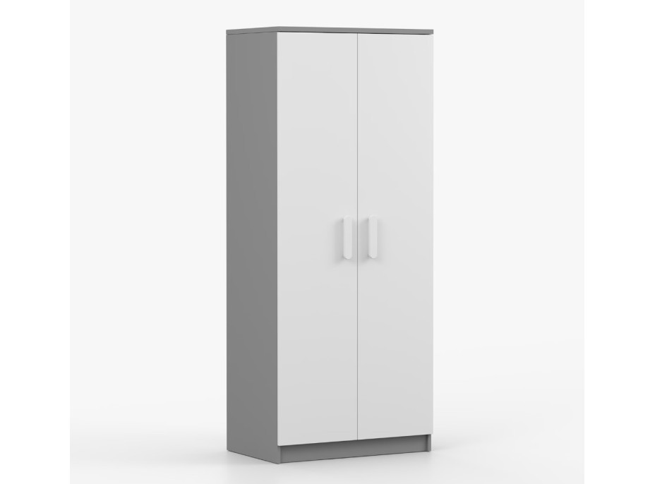 Šatníková skriňa SCOUT - šedá/biela (8 variant)