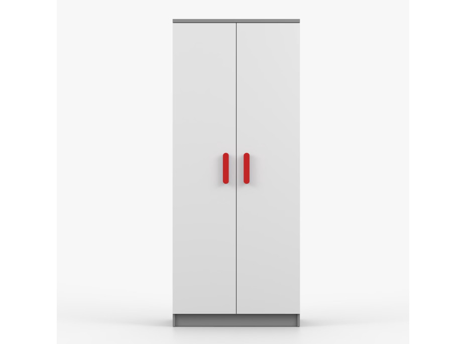 Šatníková skriňa SCOUT - šedá/biela (8 variant)