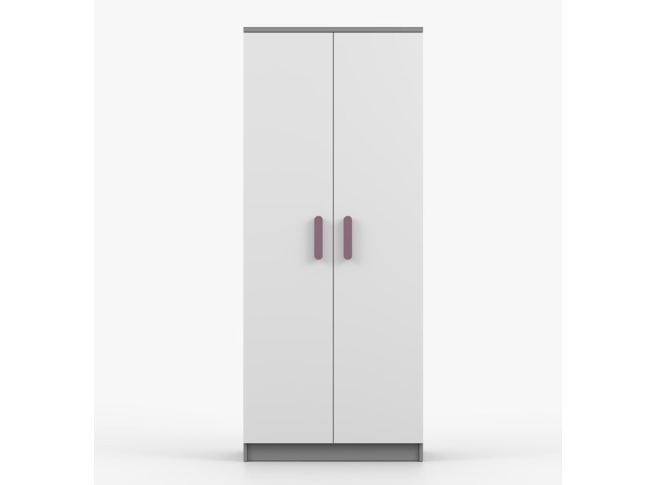 Šatníková skriňa SCOUT - šedá/biela (8 variant)