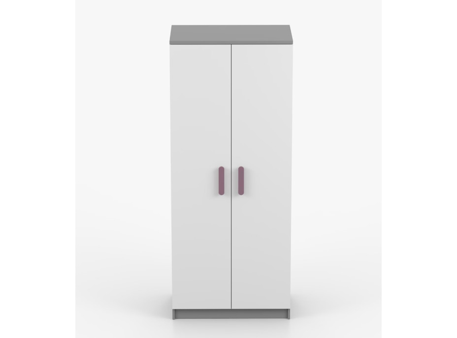 Šatníková skriňa SCOUT - šedá/biela (8 variant)