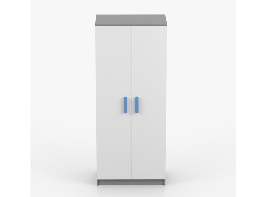 Šatníková skriňa SCOUT - šedá/biela (8 variant)