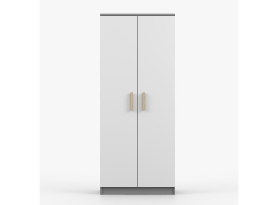 Šatníková skriňa SCOUT - šedá/biela (8 variant)