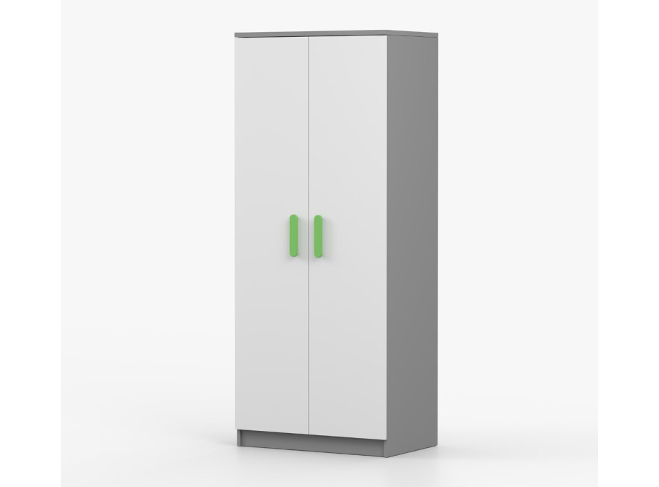 Šatníková skriňa SCOUT - šedá/biela (8 variant)