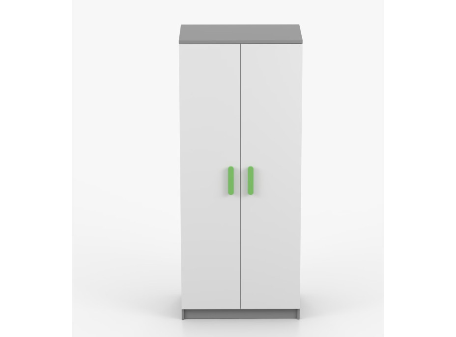 Šatníková skriňa SCOUT - šedá/biela (8 variant)