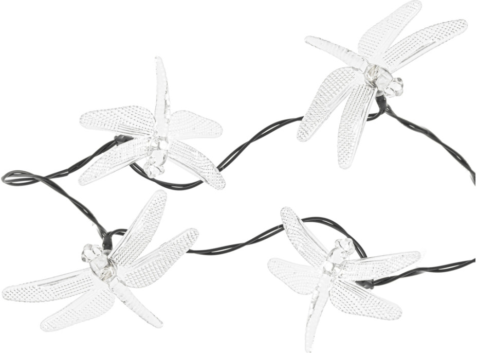 Solárne záhradné osvetlenie VÁŽKA - 6,5 m 30LED - teplá biela