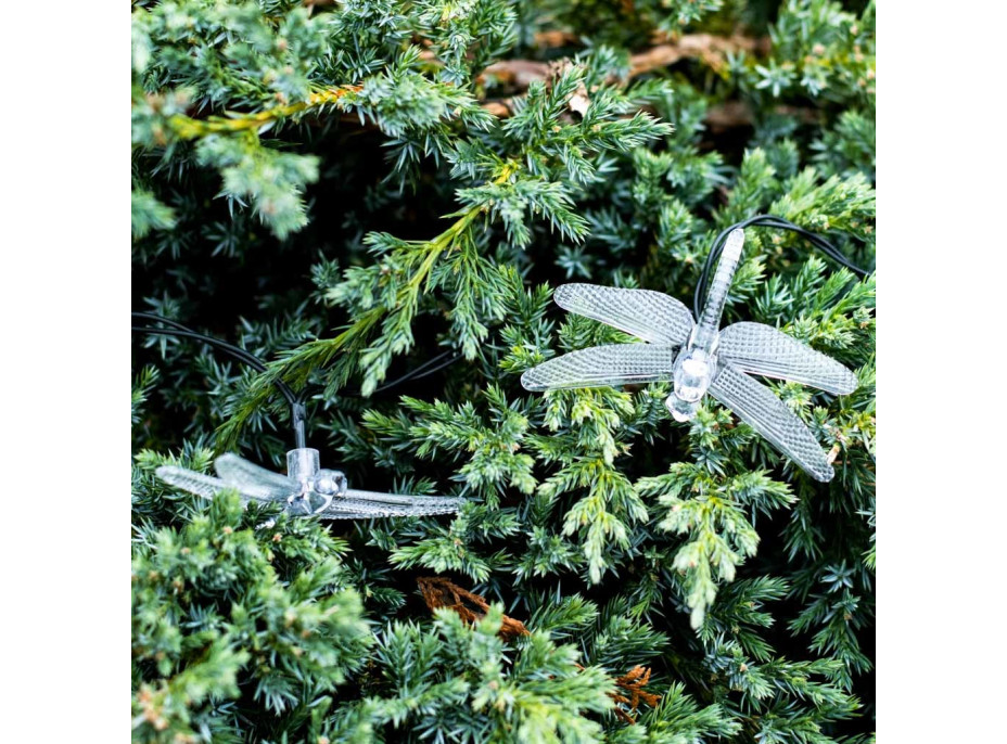 Solárne záhradné osvetlenie VÁŽKA - 6,5 m 30LED - teplá biela