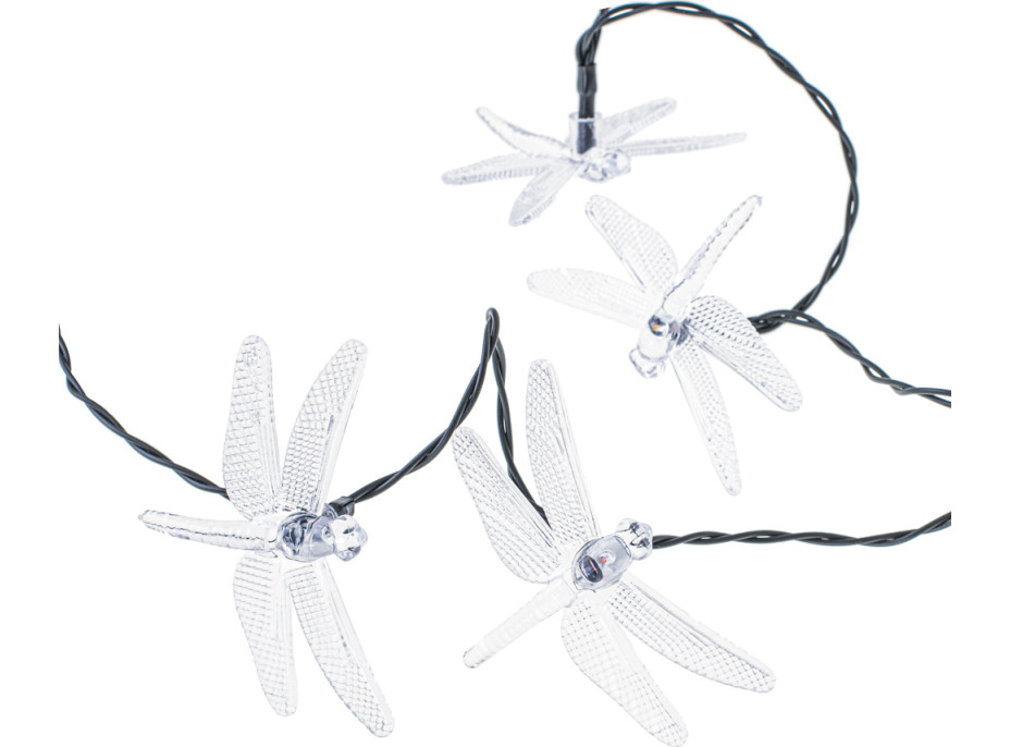 Solárne záhradné osvetlenie VÁŽKA - 6,5 m 30LED - multicolour