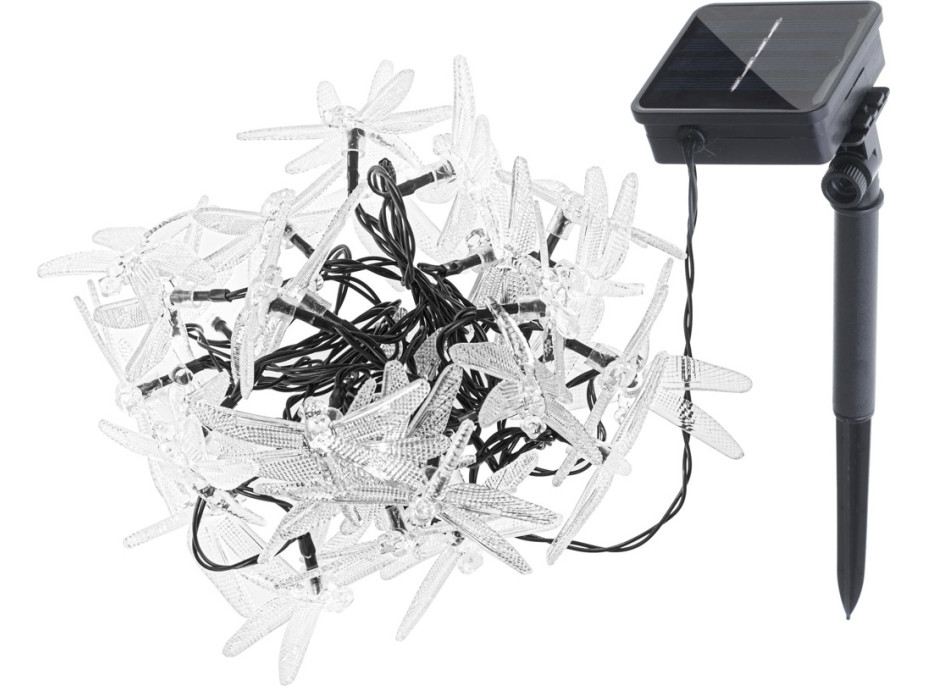 Solárne záhradné osvetlenie VÁŽKA - 6,5 m 30LED - multicolour