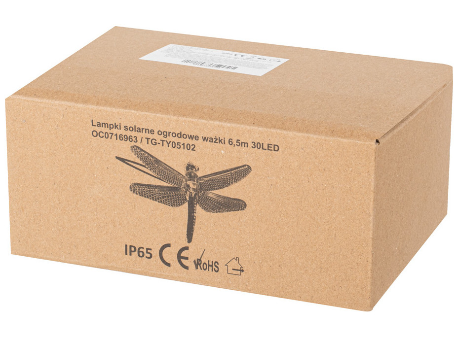 Solárne záhradné osvetlenie VÁŽKA - 6,5 m 30LED - multicolour