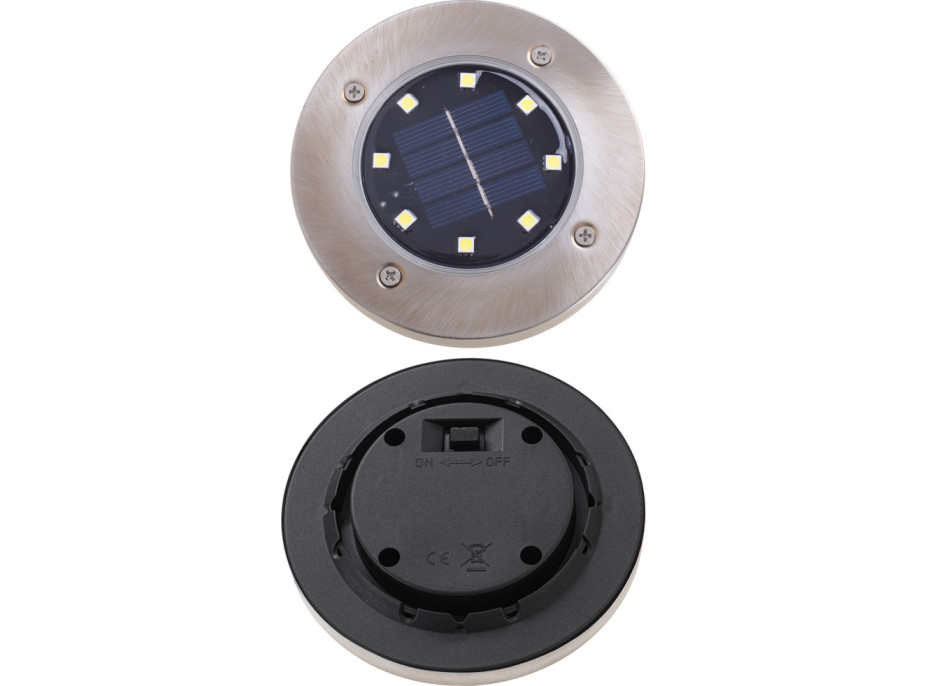 Solárne záhradné svetlá 8 LED - 4 ks - teplá biela