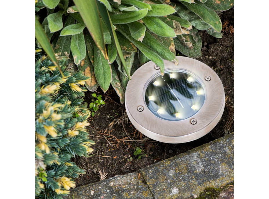 Solárne záhradné svetlá 8 LED - 4 ks - teplá biela