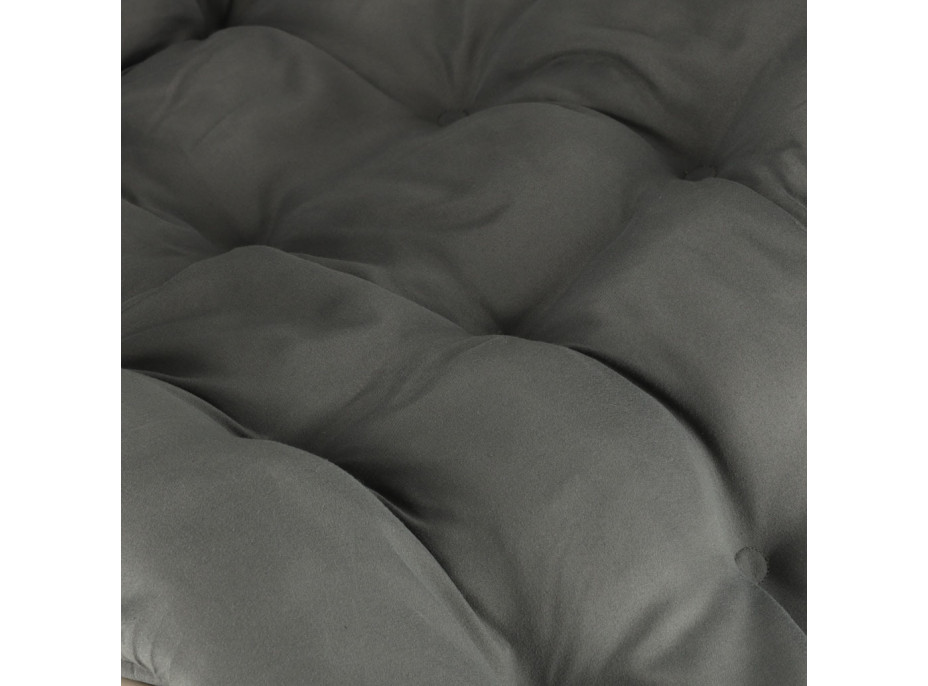 Záhradné lehátko LUARO s vankúšom - šedé