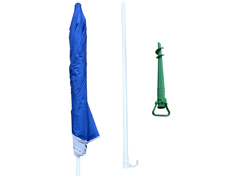 Plážový nastaviteľný slnečník 150 cm - modrý