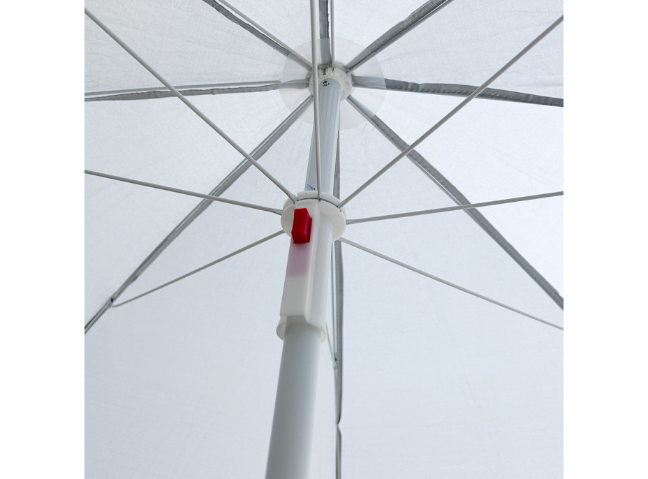 Plážový nastaviteľný slnečník 150 cm - šedý