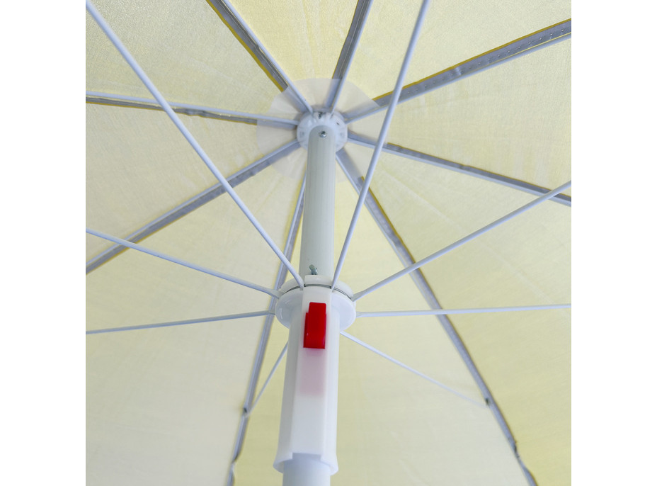 Plážový nastaviteľný slnečník 150 cm - žltý