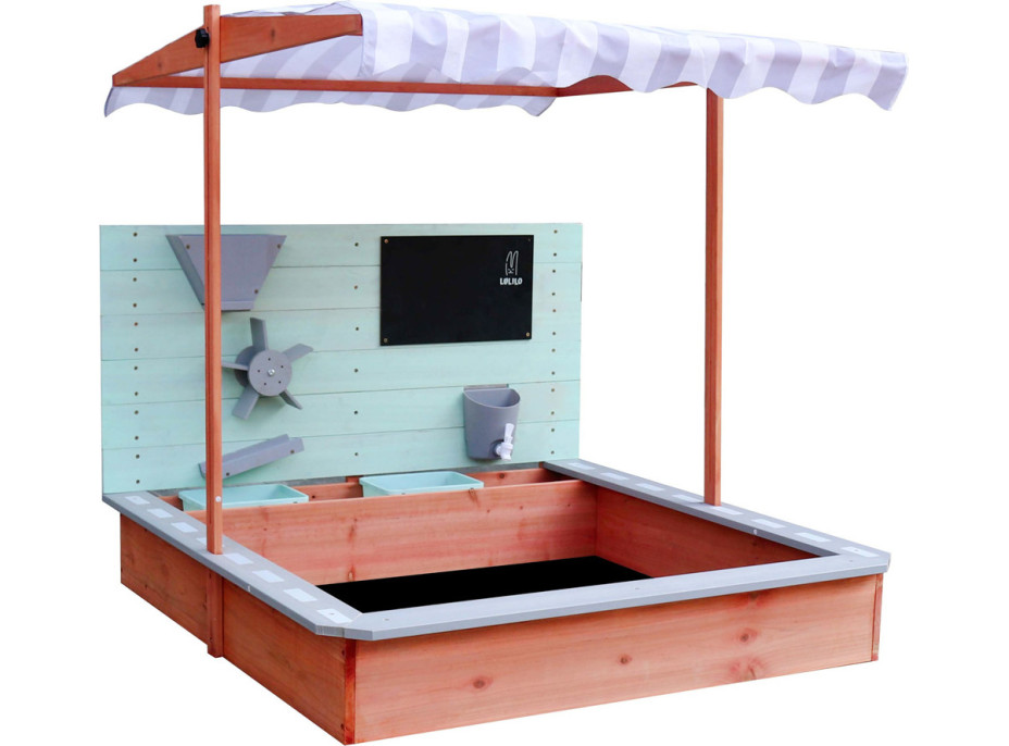Drevené pieskovisko LULILO Sablo s otočnou strechou