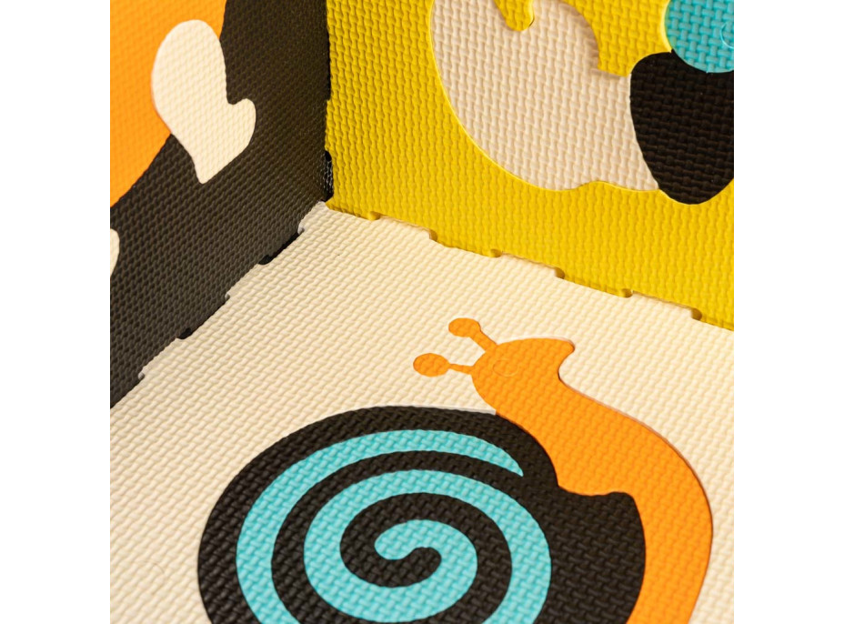 Penová podložka pre deti Farebné zvieratká - 85x85x1 cm - 9 ks