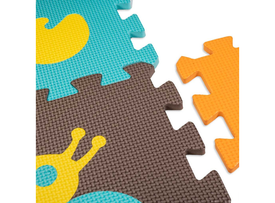 Penová podložka pre deti Farebné zvieratká - 85x85x1 cm - 9 ks