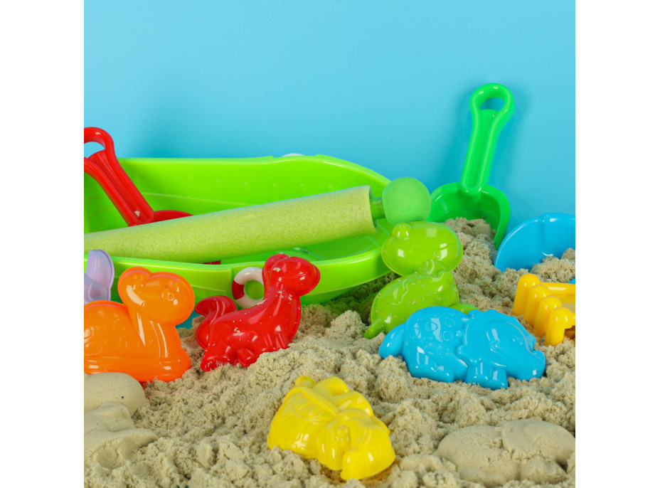 Súprava formičiek na piesok Loď so striekacou pištoľou - 12 kusov