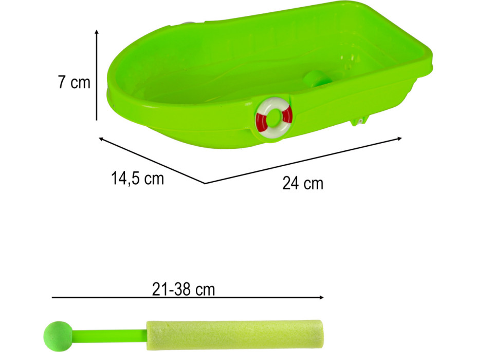 Súprava formičiek na piesok Loď so striekacou pištoľou - 12 kusov