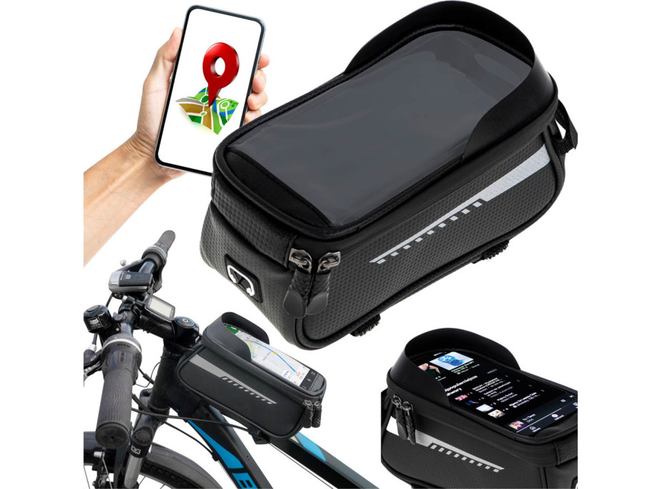 Vodotesná taška na bicykel - držiak na telefón