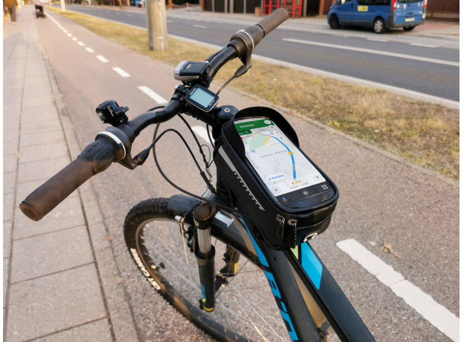 Vodotesná taška na bicykel - držiak na telefón