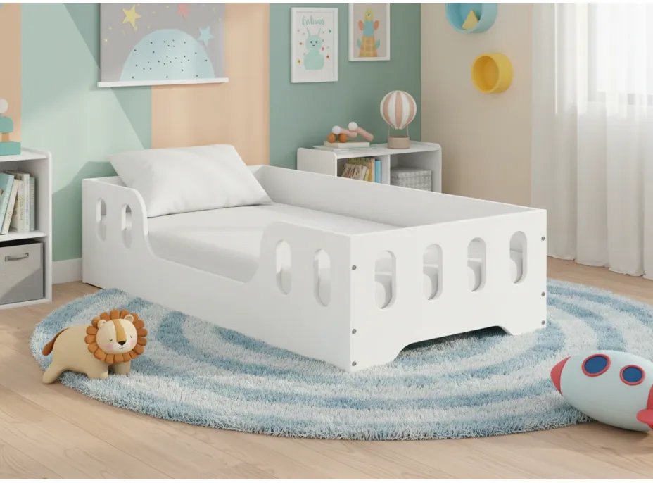 Detská Montessori posteľ LAKI 160x80 cm - biela