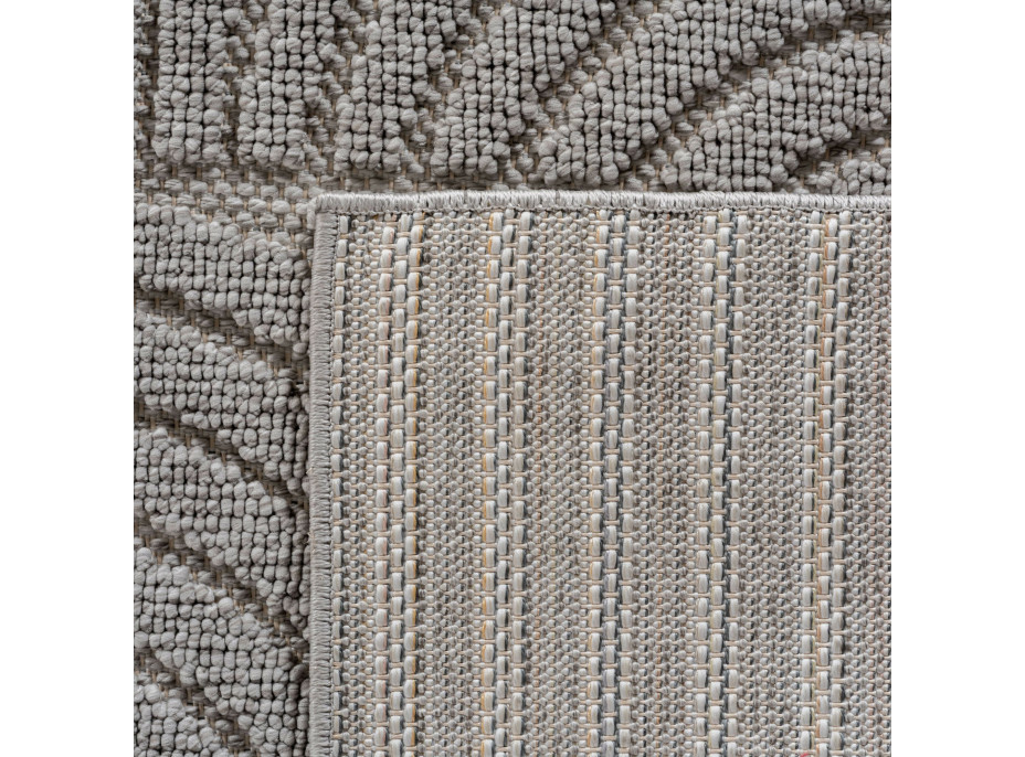 Kusový koberec Helix 2201 silver kruh