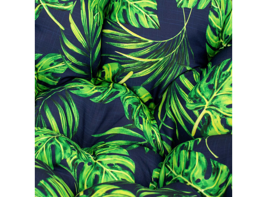 Vodeodolný vankúš do záhradného kresla ACAPULCO 90x105 cm - Monstera Granat