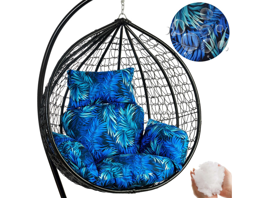 Sedací vankúš PRIMA do závesného hojdacieho kresla - Blue Passion
