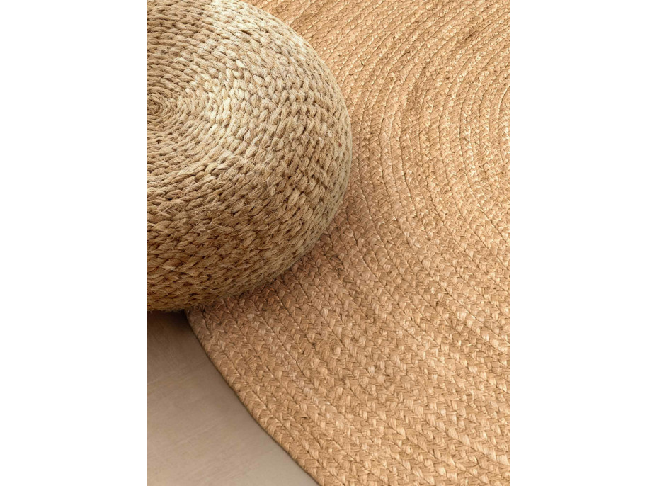 Kusový koberec Jute Braided 106005 Gold ovál