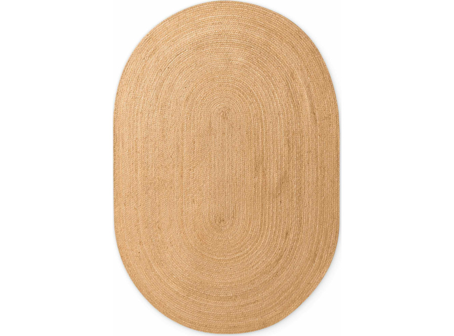 Kusový koberec Jute Braided 106005 Gold ovál