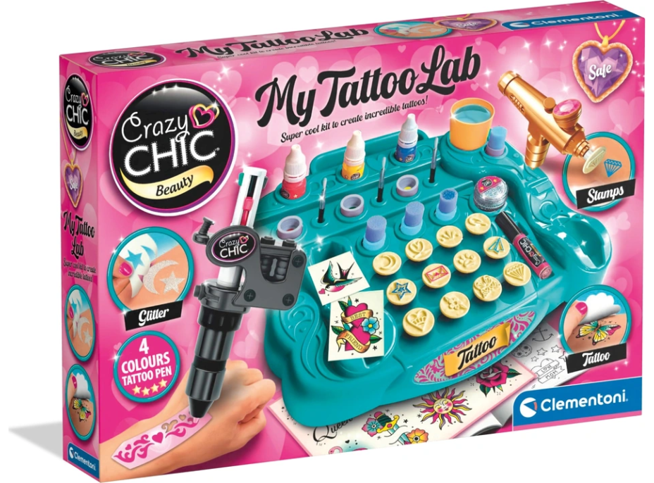 CLEMENTONI Crazy Chic Beauty: Tetovacie štúdio