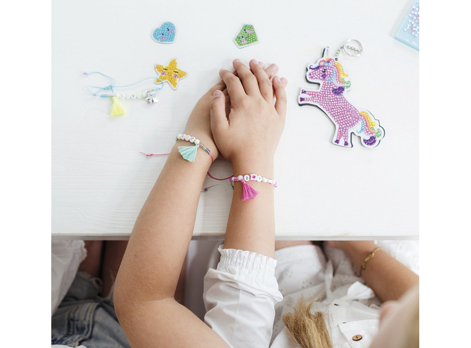 TOTUM Kreatívna sada 2v1 Unicorn diamantové maľovanie, výroba náramkov